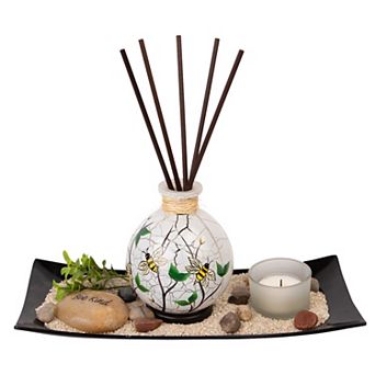Studio 66 Bee Kind LED Diffuser Garden with Decorative Tray & Candle