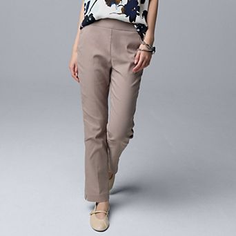 Petite Simply Vera Vera Wang Luxe Twill Ankle Pants