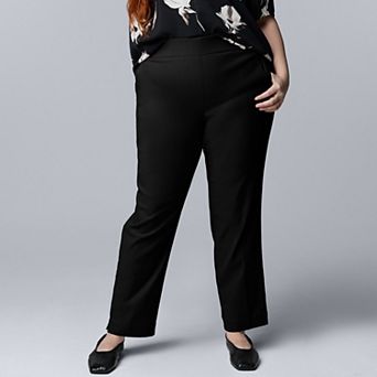 Plus Size Simply Vera Vera Wang Luxe Twill Ankle Pants