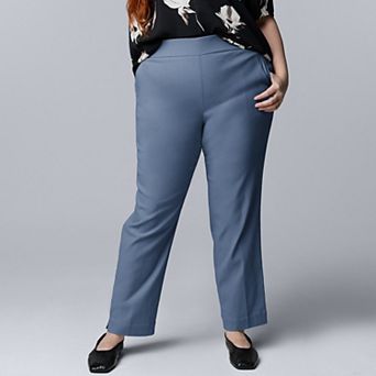 Plus Size Simply Vera Vera Wang Luxe Twill Ankle Pants