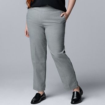 Plus Size Simply Vera Vera Wang Luxe Twill Ankle Pants