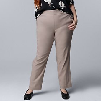 Plus Size Simply Vera Vera Wang Luxe Twill Ankle Pants