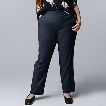 Plus Size Simply Vera Vera Wang Luxe Twill Ankle Pants
