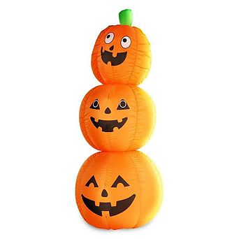 G128 4ft Pumpkin Halloween Inflatable Decor with LED Lights