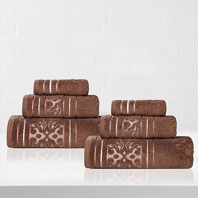 SUPERIOR Sadie Cotton Jacquard Zero Twist 6-pc. Towel Set