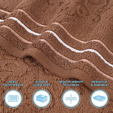 SUPERIOR Sadie Cotton Jacquard Zero Twist 6-pc. Towel Set