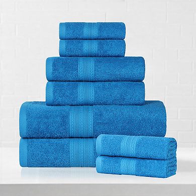 SUPERIOR Cotton Chevron Border 8-pc. Towel Set