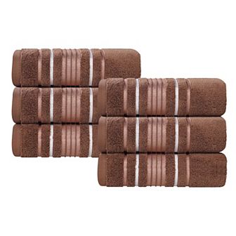 SUPERIOR Sadie Cotton Solid 6 pc Hand Towel Set