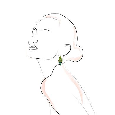 Silver Tone St. Patrick's Day Mini Clover Dangle Earrings