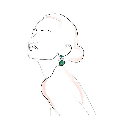 Silver Tone St. Patrick's Day Beer Mug Dangle Earrings