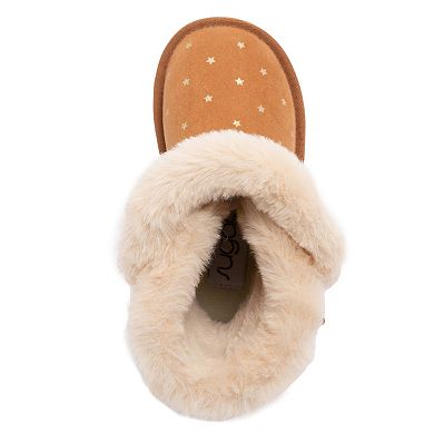 Sugar Sessy Toddler Girl Star Cold Weather Boots With Bow Accent