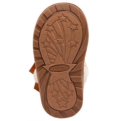 Sugar Sessy Toddler Girl Star Cold Weather Boots With Bow Accent