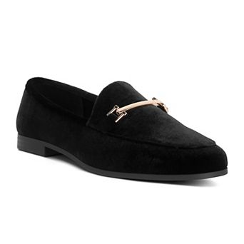 London Rag Evelio Women's Horsebit Velvet Loafers