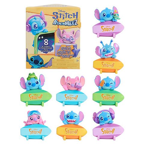 Детские фигурки Disney's Lilo & Stitch Attachmeez Collectible Mini Figure Blind Box - Styles May Vary