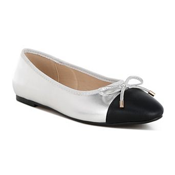 London Rag Minato Women's Two Tone Ballet Flats