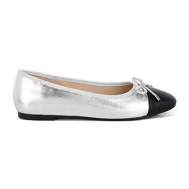 London Rag Minato Women's Two Tone Ballet Flats