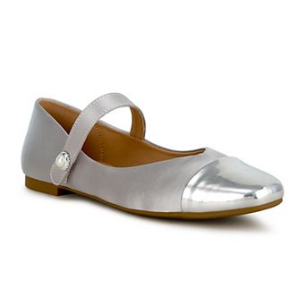 London Rag Mary Janes Women's Albi Patent Toe Cap Flats
