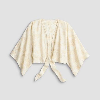 Women's Sonoma Goods For Life® Floral Tie-Front Crop Kimono