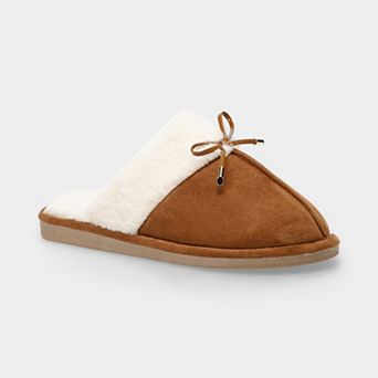 Sonoma Goods For Life® Bow Cuff Women's Slip-On Slippers