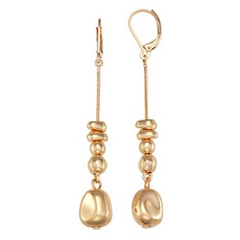 Nine West Gold-Tone Linear Drop Earrings