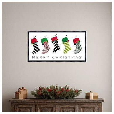 Christmas Stockings by Patricia Pinto Framed Canvas Wall Art Print