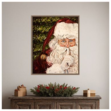 Secret Santa by Patricia Pinto Framed Canvas Wall Art Print