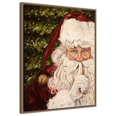 Secret Santa by Patricia Pinto Framed Canvas Wall Art Print