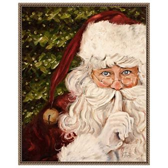 Secret Santa by Patricia Pinto Framed Canvas Wall Art Print
