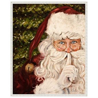 Secret Santa by Patricia Pinto Framed Canvas Wall Art Print