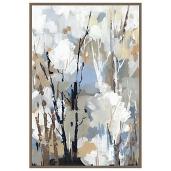 Silversong Birch II by Lera Framed Canvas Wall Art Print