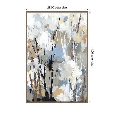 Silversong Birch II by Lera Framed Canvas Wall Art Print