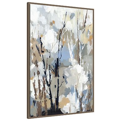 Silversong Birch II by Lera Framed Canvas Wall Art Print