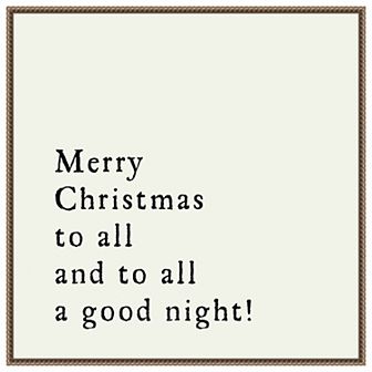 Merry Christmas To All by Amanti Art Portfolio Framed Canvas Wall Art Print