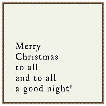 Merry Christmas To All by Amanti Art Portfolio Framed Canvas Wall Art Print