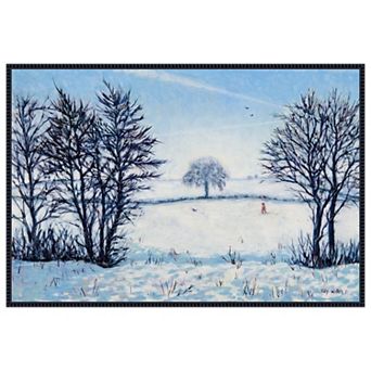 A Snowy Winters Walk by Tilly Willis Framed Canvas Wall Art Print