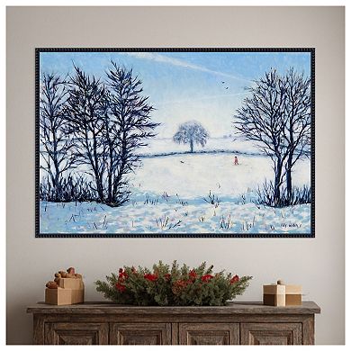 A Snowy Winters Walk by Tilly Willis Framed Canvas Wall Art Print