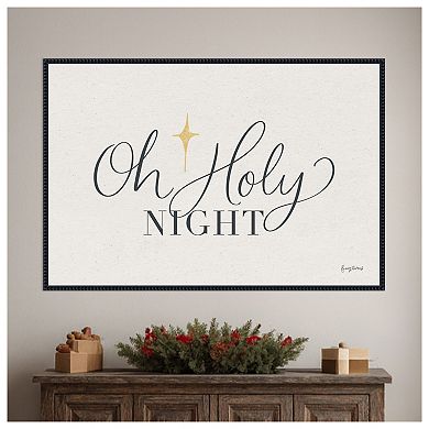 Oh Holy Night by Becky Thorns Framed Canvas Wall Art Print