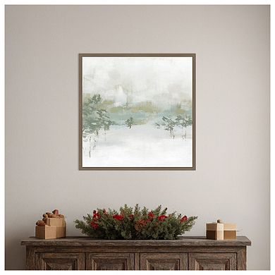 Winter Hillside I by June Erica Vess Framed Canvas Wall Art Print