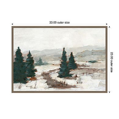 Melting Snow I by Ethan Harper Framed Canvas Wall Art Print