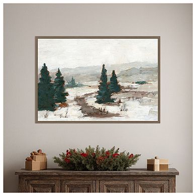 Melting Snow I by Ethan Harper Framed Canvas Wall Art Print