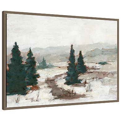 Melting Snow I by Ethan Harper Framed Canvas Wall Art Print