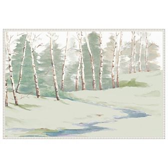 Winter Wood Landscape by Patricia Pinto Framed Canvas Wall Art Print