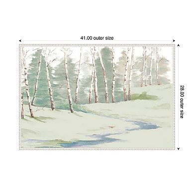 Winter Wood Landscape by Patricia Pinto Framed Canvas Wall Art Print