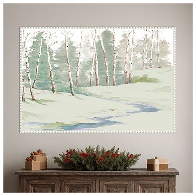 Winter Wood Landscape by Patricia Pinto Framed Canvas Wall Art Print