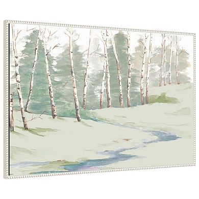 Winter Wood Landscape by Patricia Pinto Framed Canvas Wall Art Print