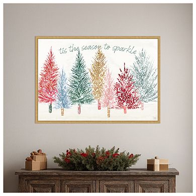 Holiday Sparkle I by Dina June Framed Canvas Wall Art Print