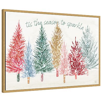 Holiday Sparkle I by Dina June Framed Canvas Wall Art Print