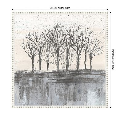 Trees at Dawn II Neutral by Silvia Vassileva Framed Canvas Wall Art Print