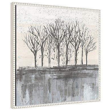 Trees at Dawn II Neutral by Silvia Vassileva Framed Canvas Wall Art Print