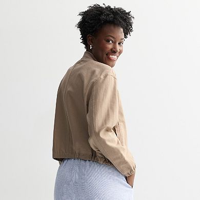 Petite Sonoma Goods For Life® Relaxed Bomber Jacket